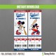 Mickey Mouse Baseball Birthday Ticket Invitations (Phillies)